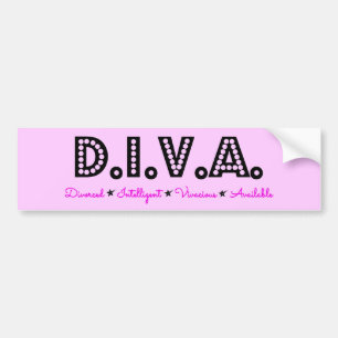 DIVA gescheiden vrouw Bumpersticker