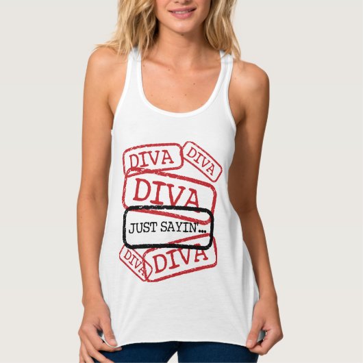 "DIVA" - Gewoon zeggen... Tanktop (Voorkant)