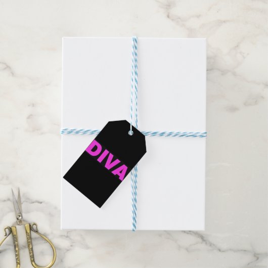 Diva Gift Label Cadeaulabel (Met Touw)