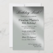 Diva Glam Bombshell 40th Birthday | zilver Kaart (Achterkant)