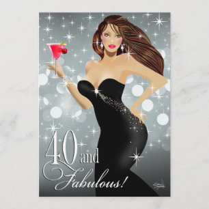 Diva Glam Bombshell 40th Birthday   zilver Kaart
