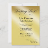 Diva Glam Bombshell 50th Birthday | goud Kaart (Achterkant)