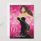 Diva Glam Bombshell 60th Birthday | fuchsia Kaart (Voorkant)