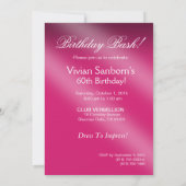 Diva Glam Bombshell 60th Birthday | fuchsia Kaart (Achterkant)