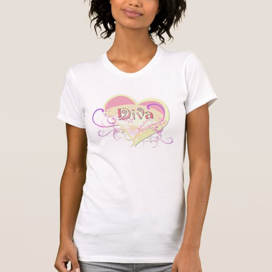 Diva Heart T-shirt (Voorkant)