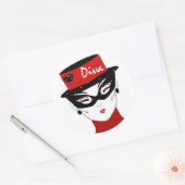 "Diva I"-Sticker Ronde Sticker (Envelop)