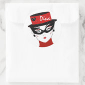 "Diva I"-Sticker Ronde Sticker (Tas)