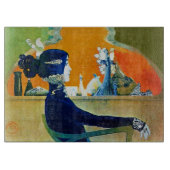 DIVA IN BLAUW Art Nouveau Beauty Mode Snijplank (Voorkant)