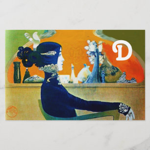 DIVA IN BLAUW, BEAUTY MODE MONOGRAM BRIEFPAPIER