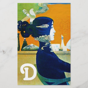 DIVA IN BLAUW, BEAUTY MODE MONOGRAM BRIEFPAPIER