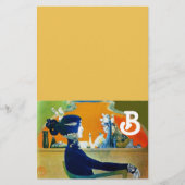 DIVA IN BLAUW, BEAUTY MODE MONOGRAM BRIEFPAPIER (Voorkant)