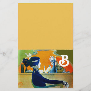 DIVA IN BLAUW, BEAUTY MODE MONOGRAM BRIEFPAPIER