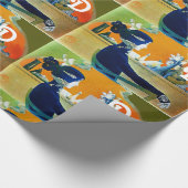 DIVA IN BLAUW, BEAUTY MODE MONOGRAM CADEAUPAPIER (Hoek)