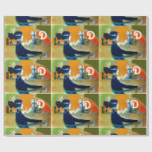 DIVA IN BLAUW, BEAUTY MODE MONOGRAM CADEAUPAPIER (Vlak)