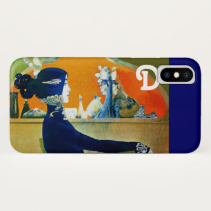DIVA IN BLAUW, BEAUTY MODE MONOGRAM iPhone X HOESJE