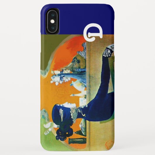 DIVA IN BLAUW, BEAUTY MODE MONOGRAM Case-Mate iPhone CASE (Achterkant)