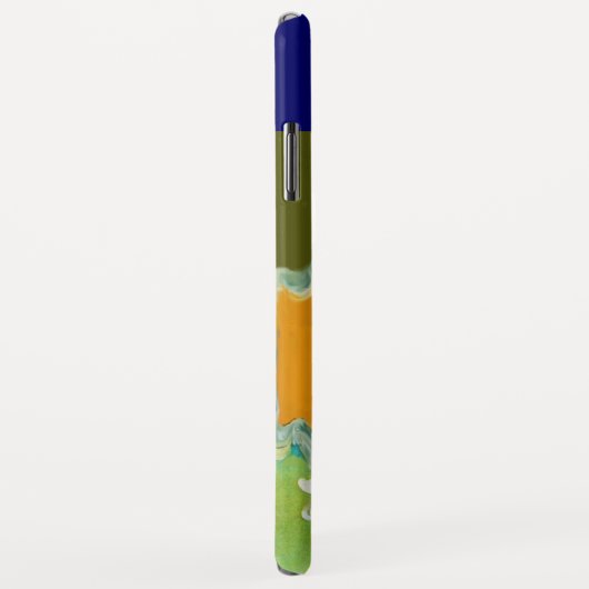 DIVA IN BLAUW, BEAUTY MODE MONOGRAM Case-Mate iPhone CASE (Achterkant/rechts)