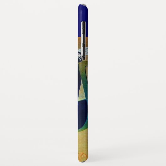 DIVA IN BLAUW, BEAUTY MODE MONOGRAM Case-Mate iPhone CASE (Achterkant/links)