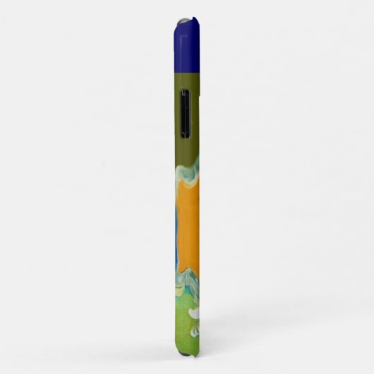 DIVA IN BLAUW, BEAUTY MODE MONOGRAM Case-Mate iPhone CASE (Achterkant/rechts)