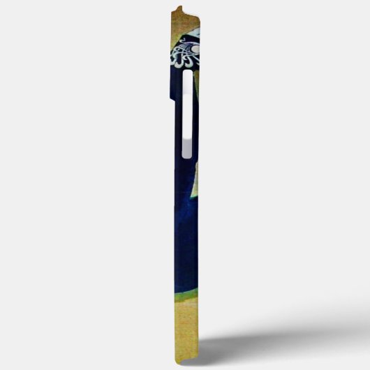 DIVA IN BLAUW, BEAUTY MODE MONOGRAM Case-Mate iPhone CASE (Achterkant / Links)