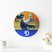 DIVA IN BLAUW, BEAUTY MODE MONOGRAM GROTE KLOK (Huis)