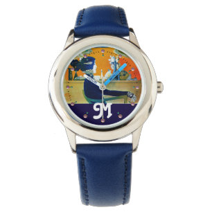 DIVA IN BLAUW, BEAUTY MODE MONOGRAM HORLOGE