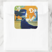 DIVA IN BLAUW, BEAUTY MODE MONOGRAM VIERKANTE STICKER (Tas)