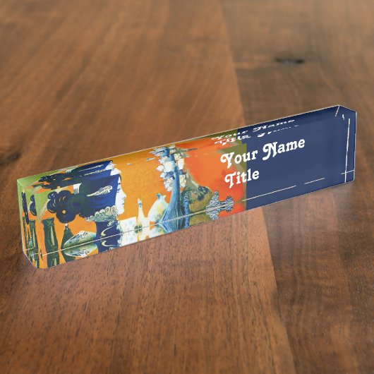 DIVA IN BLAUW, BEAUTY-MODE NAAMBORDJE (Zijkant)