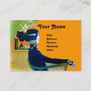 DIVA IN BLAUW MONOGRAM Beauty Salon, Makeup Artist Visitekaartje