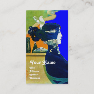 DIVA IN BLAUW MONOGRAM Beauty Salon, Makeup Artist Visitekaartje