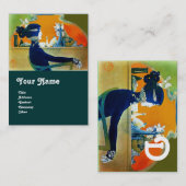 DIVA IN BLAUW MONOGRAM Beauty Salon, Makeup Artist Visitekaartje (Voorkant / Achterkant)