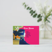 DIVA IN BLAUW MONOGRAM Beauty Salon, Makeup Artist Visitekaartje (Staand voorkant)