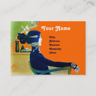 DIVA IN BLAUW MONOGRAM Beauty Salon, Makeup Artist Visitekaartje