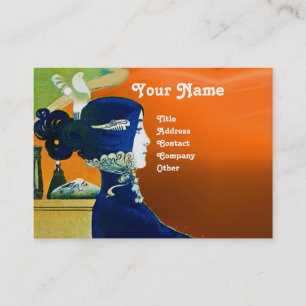 DIVA IN BLAUW MONOGRAM Beauty Salon, Makeup Artist Visitekaartje