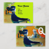 DIVA IN BLAUW MONOGRAM Beauty Salon, Makeup Artist Visitekaartje (Voorkant / Achterkant)