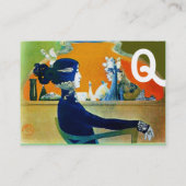 DIVA IN BLAUW MONOGRAM Beauty Salon, Makeup Artist Visitekaartje (Achterkant)