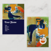 DIVA IN BLAUW MONOGRAM Beauty Salon, Makeup Artist Visitekaartje (Voorkant / Achterkant)