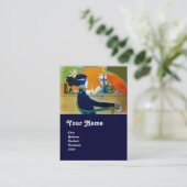 DIVA IN BLAUW MONOGRAM Beauty Salon, Makeup Artist Visitekaartje (Staand voorkant)