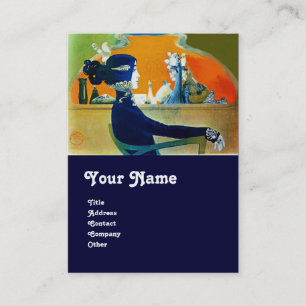 DIVA IN BLAUW MONOGRAM Beauty Salon, Makeup Artist Visitekaartje