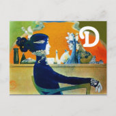 DIVA IN BLAUW MONOGRAM BRIEFKAART (Voorkant)