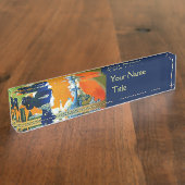 DIVA IN BLAUWE/HAARBEAUTY-MODE NAAMBORDJE (Zijkant)