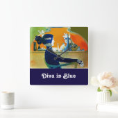 DIVA IN BLUE ,BEAUTY FASHION VIERKANTE KLOK (Huis)