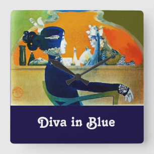 DIVA IN BLUE ,BEAUTY FASHION VIERKANTE KLOK