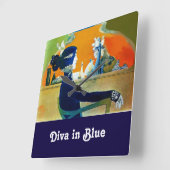 DIVA IN BLUE ,BEAUTY FASHION VIERKANTE KLOK (Hoek)
