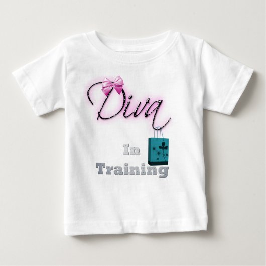 Diva in training Baby T-Shirt (Voorkant)