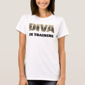 Diva in training gouden letters t-shirt (Voorkant)