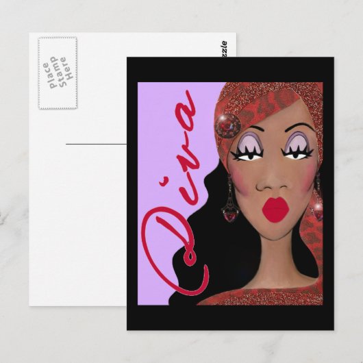 DIVA is een vierletterwoord...Briefkaarten Briefkaart (Voorkant / Achterkant)