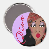 "DIVA is een woord met vier letters..." magneet (Voorkant / Achterkant)