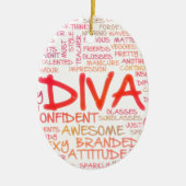 Diva Keramisch Ornament (Voorkant)