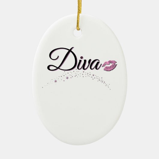 Diva Keramisch Ornament (Voorkant)